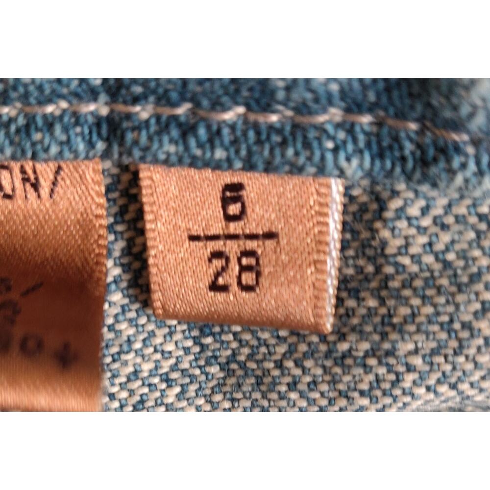 Vintage Y2K Embroidered Denim Jeans Sz 6 Dana Buchman Ileana Boho Boot Cut - Picture 13 of 16